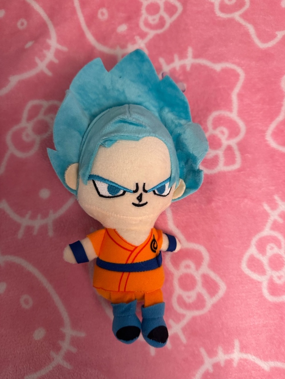 DragonballZ Super Saiyan Blue Goku plush with suction cup on string BRAND NEW